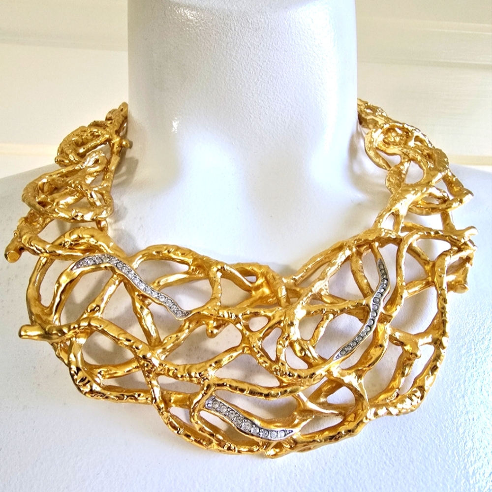 Vintage Elizabeth Taylor necklace Treasured Vines Swarovski Crystals